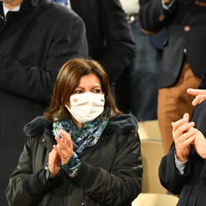 Anne Hidalgo, le prince Albert II de Monaco - People en tribune lors de la finale homme des internationaux de tennis de Roland Garros à Paris le 11 octobre 2020. © Chryslène Caillaud / Panoramic / Bestimage