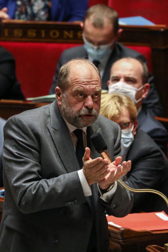 Éric Dupond-Moretti, Garde des Sceaux, ministre de la Justice - Séance de questions au gouvernement à l'assemblée nationale, Paris. © Stéphane Lemouton / Bestimage