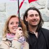 Lara Fabian et son mari Gabriel Di Giorgio assistent à la ducasse de Mons le 22 mai 2016 