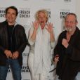 Albert Dupontel, Emma Thompson et Terry Gilliam à l'avant-première du film "9 mois ferme" lors de l'événement "Rendez-Vous With French Cinema" au Cine Lumiere à Londres, le 28 avril 2014.