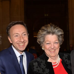 La princesse Claude de France, Stéphane Bern, le princesse Chantal de France et son mari le Baron François-Xavier de Sanbucy de Sorgues lors de la cérémonie d'installation de F.Mitterrand à l'académie des Beaux-Arts à Paris, France, le 6 février 2020. © Veeren/Bestimage