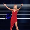 Céline Dion en concert à l'American Airlines Arena dans le cadre de sa tournée "Courage World Tour" à Miami, le 17 janvier 2020