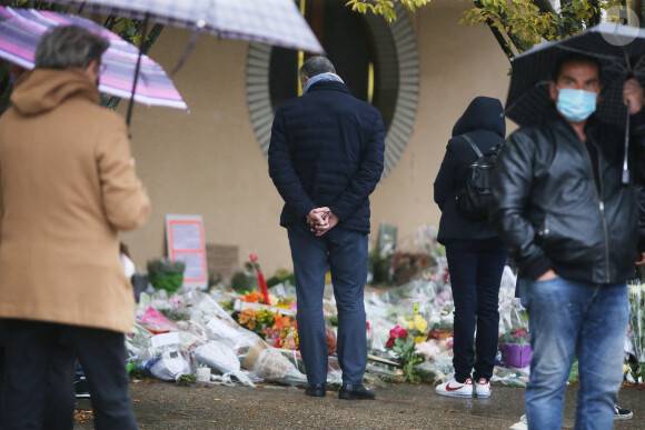 Marche Blanche en hommage à Samuel Paty, l'enseignant assassiné par un islamiste près du collège de l'Aulne à Conflans-Sainte-Honorine. Le 20 octobre 2020. © Panoramic / Bestimage 