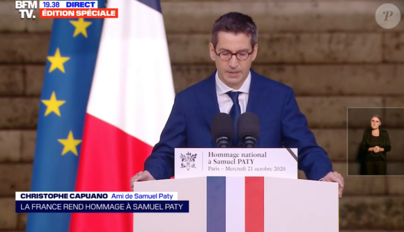 Christophe Capuano, ami de Samuel Paty, le 21 octobre 2020 à Paris.