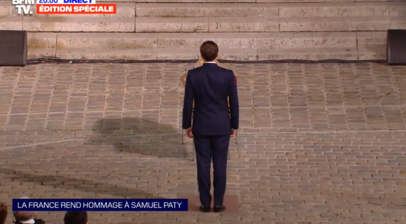 L'hommage national rendu à Samuel Paty le 21 octobre 2020 à Paris.