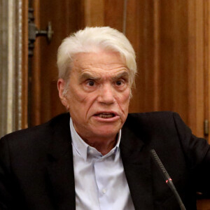 Exclusif - Bernard Tapie intervient lors de la promotion 2020 de la conférence des avocats du barreau de Paris, 11ème séance du premier tour, à la bibliothèque de l'ordre à Paris. Le 7 septembre 2020. © Dominique Jacovides / Bestimage