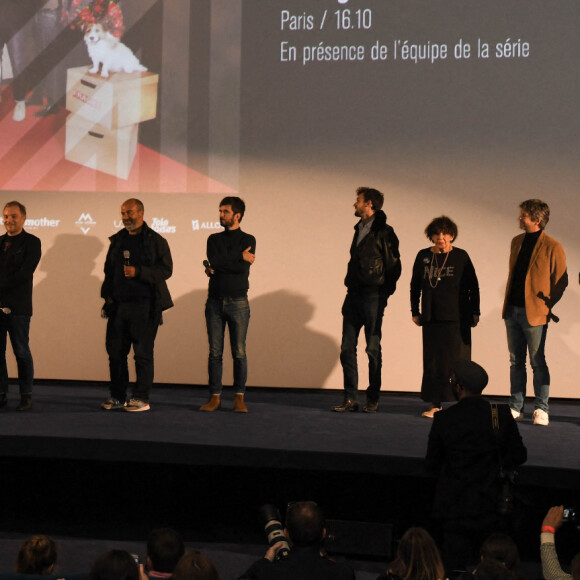 Dominique Besnehard, Harold Valentin, Aurélien Larger, Thibault de Montalembert, Grégory Montel, Marc Fitoussi, Liliane Rovère, et Stéphane Freiss - Avant-première Label Series Mania "Dix pour cent" Saison 4, l'intégrale au cinéma UGC Normandie à Paris le 16 octobre 2020. © Coadic Guirec/Bestimage