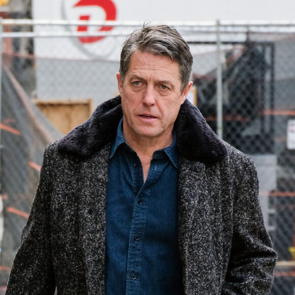 Hugh Grant sur le tournage de la série " The Undoing " à New York Le 13 avril 2019
