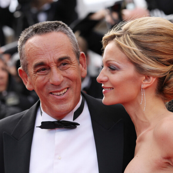 Thierry Ardisson et Audrey Crespo-Mara - Montée des marches lors du Festival de Cannes.