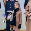 La princesse Estelle - La famille royale de Suède à l'inauguration du pont Slussbron à Stockholm en Suède, le 25 octobre 2020