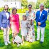 Le prince Daniel de Suède, la reine Silvia de Suède, la princesse Victoria de Suède, la princesse Estelle de Suède, le prince Oscar de Suède et le roi Carl Gustav de Suède - La famille royale de Suède célèbre l'anniversaire (42 ans) de la princesse Victoria de Suède à la Villa Solliden à Oland en Suède, le 14 juillet 2019.