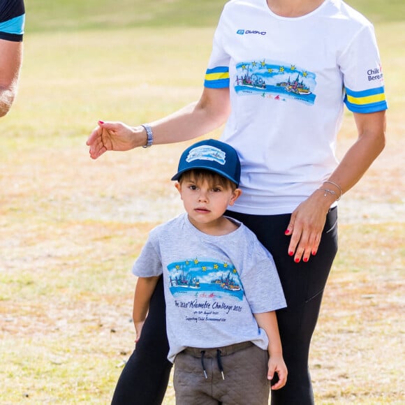 Exclusif - La princesse Victoria de Suède, le prince Daniel, le prince Oscar, Final of "The 2020 - Exclusif - La famille royale de suède au 2020+ Kilometre Challenge 2020 à Stockholm en Suède, le 30 août 2020