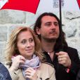 Lara Fabian et son mari Gabriel Di Giorgio assistent à la ducasse de Mons en Belgique, le 22 mai 2016   