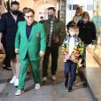Exclusif - Elton John et son mari David Furnish passent des vacances avec leurs fils Zachary et Elijah sous le soleil de Capri en Italie. Le 1er octobre 2020.