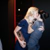 Sandrine Kiberlain (César de la meilleure actrice pour le rôle d'Ariane Felder dans "9 mois ferme") et sa fille Suzanne - Dîner au Fouquet's - 39e cérémonie des César à Paris, le 28 février 2014.