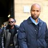 Le rappeur Rohff quitte le tribunal après l'annonce du verdict : 5 ans de prison pour violences dans une boutique de son rival Booba le 27 octobre 2017.