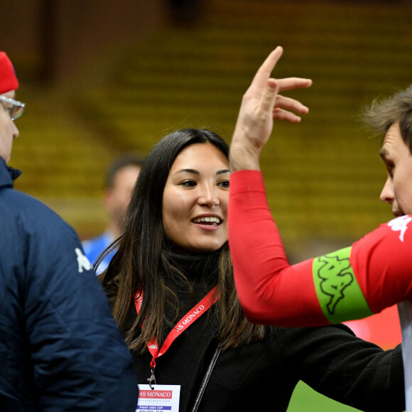 Le prince Albert II de Monaco, Louis Ducruet et sa femme Marie durant la première édition de la Fight Aids Cup, un match de football caritatif au stade Louis II le 20 janvier 2020 © Bruno Bebert/Bestimage