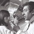  Archives- Première rencontre de Serge Gainsbourg et Jane Birkin sur le tournage du film "Slogan" réalisé par Pierre Grimbalt. 