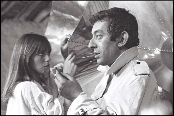 Archives- Première rencontre de Serge Gainsbourg et Jane Birkin sur le tournage du film "Slogan" réalisé par Pierre Grimbalt.
