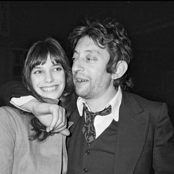 Archives- Serge Gainsbourg et Jane Birkin lors d'une soirée au "Prive" à Paris en 1972. 