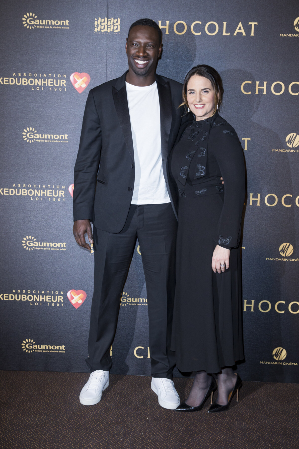 Photo Omar Sy Et Sa Femme H L Ne Avant Premi Re Du Film Chocolat Au Gaumont Champs Elys Es