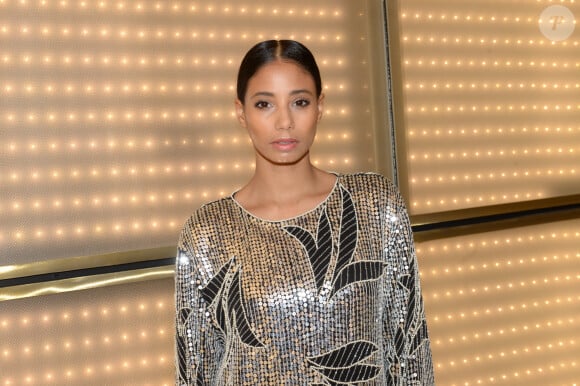 Hajiba Fahmy lors de la soirée d'inauguration de l'ouverture du nouveau grand magasin des Galeries Lafayette sur les Champs-Elysées à Paris, France, le 27 mars 2019. © Rachid Bellak/Bestimage 