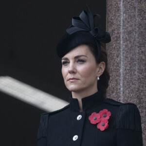 Catherine Kate Middleton, duchesse de Cambridge lors de la cérémonie de la journée du souvenir (Remembrance Day) à Londres, novembre 2020.