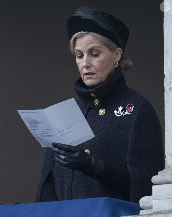 Sophie, comtesse de Wessex lors de la cérémonie de la journée du souvenir (Remembrance Day) à Londres le 8 novembre 2020.
