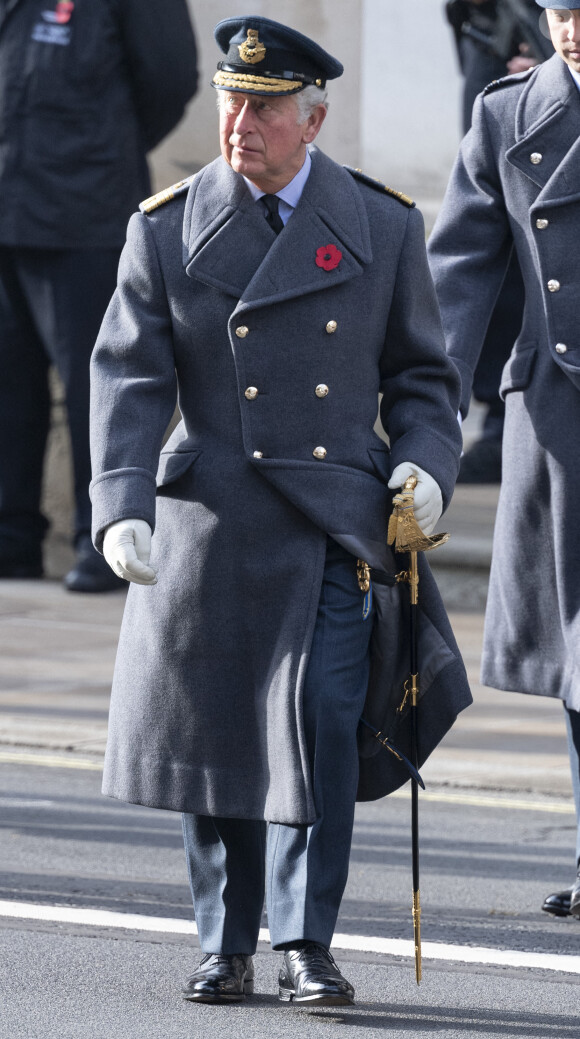 Le prince Charles, prince de Galles lors de la cérémonie de la journée du souvenir (Remembrance Day) à Londres le 8 novembre 2020.