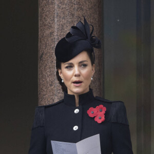 Catherine Kate Middleton, duchesse de Cambridge - La famille royale au balcon du Cenotaph lors de la journée du souvenir (Remembrance day) à Londres le 8 novembre 2020
