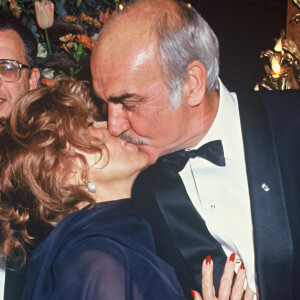 Sean Connery et sa femme Micheline Roquebrune - Archives. 1992