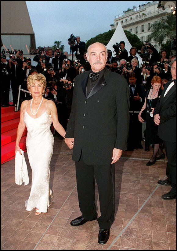 Sean Connery et sa femme Micheline Roquebrune - Archives. 1999