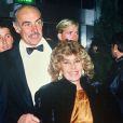 Sean Connery et sa femme Micheline Roquebrune - Archives. 1987