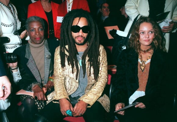 Vanessa Paradis et Lenny Kravitz - Défilé de mode collection prêt-à-porter printemps-été 1995.