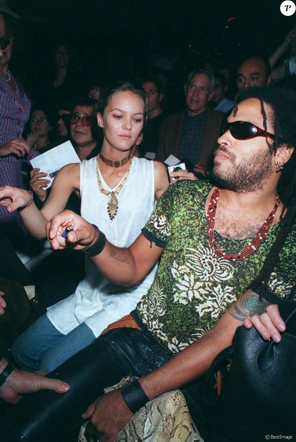 Lenny Kravitz et Vanessa Paradis - Défilé de mode Vivienne Westwood collection prêt