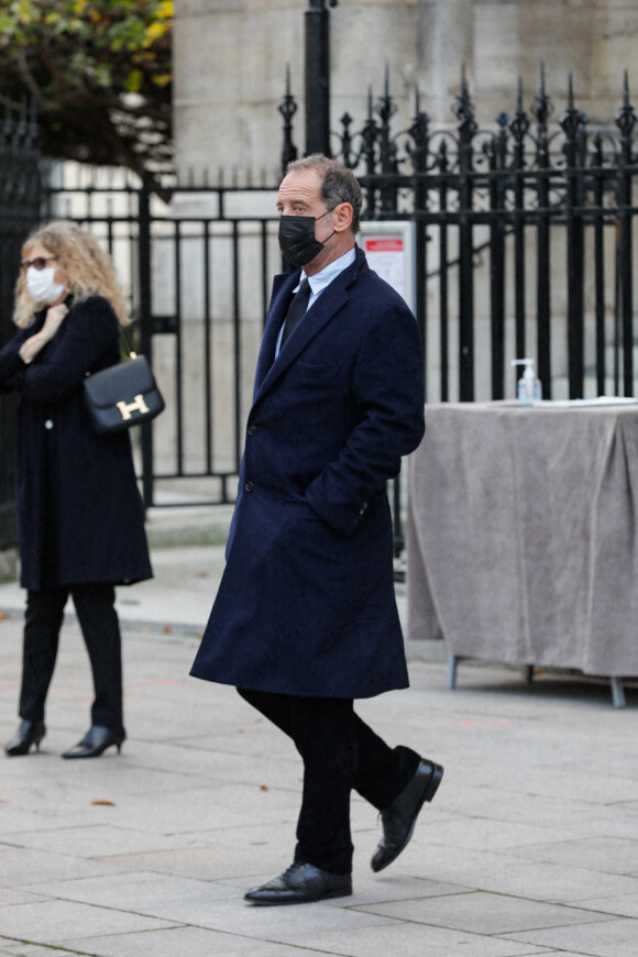 Vincent Lindon - Obsèques du producteur Cyril Colbeau-Justin en la basilique Saint-Clotilde , Paris 7 ème pendant l'épidémie de Coronavirus Covid-19 le 12 novembre 2020. © Agence / Bestimage