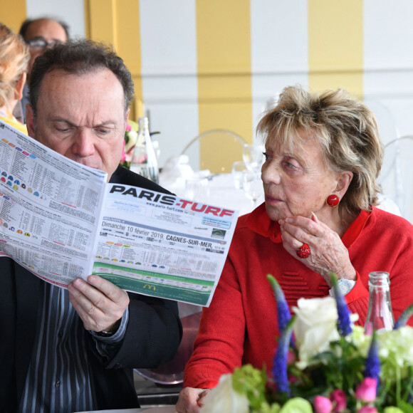Exclusif - Julien Lepers et Annie Cordy - Journée caritative au profit de la Fondation Claude Pompidou à l'Hippodrome de la Côte d'Azur à Cagnes-sur-Mer, le 10 février 2019. © Bruno Bebert/LMS/Bestimage