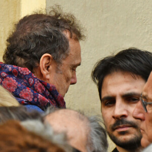 Julien Lepers durant les obsèques de Francis Lai, le compositeur et musicien niçois spécialiste de musique de films et de chansons, à l'église Sainte Réparate à Nice le 14 novembre 2018. © Bruno Bebert / Bestimage