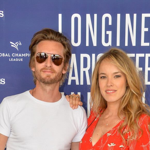 Exclusif - Philippe Lacheau et sa compagne Elodie Fontan (Marraine du LGCT - LPEJ 2019) - Photocall - Longines Paris Eiffel Jumping au Champ de Mars à Paris, le 7 juillet 2019. © Veeren Ramsamy/Bestimage 