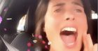 Alessandra Sublet en plein "pétage de plomb" dans sa voiture - Instagram