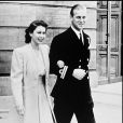 La reine Elizabeth et le prince Philip le jour de l'annonce de leurs fiançailles en 1947.
