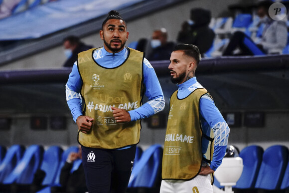 Dimitri Payet (Olympique de Marseille) - Dario Benedetto (Olympique de Marseille) - Manchester City bat l'OM (3 - 0) en Ligue des Champions, le 27 octobre 2020 à Marseille.