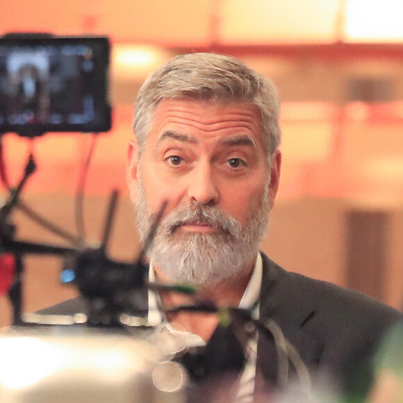 George Clooney sur le tournage de la nouvelle publicité Nespresso à Madrid. Le 24 September 2019.