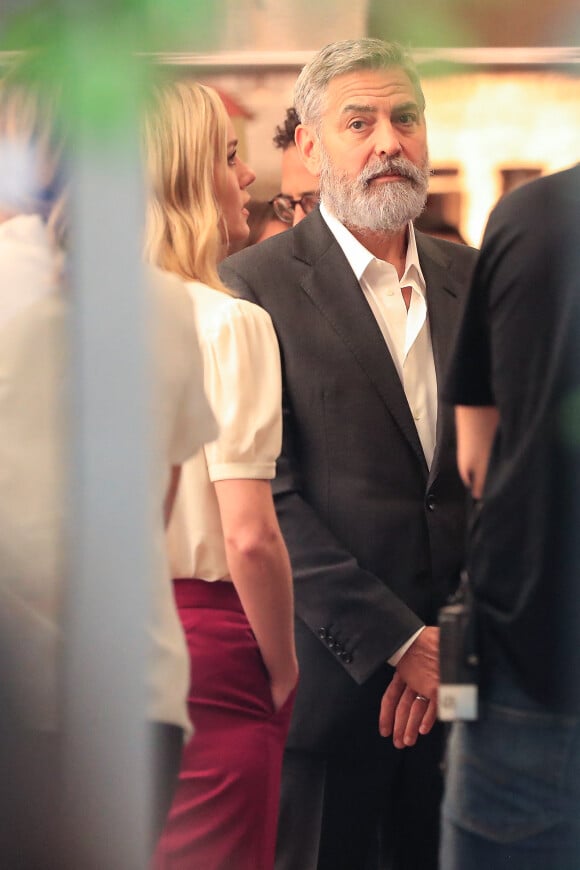 George Clooney et Brie Larson sur le tournage de la nouvelle publicité Nespresso à Madrid