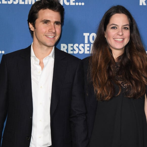 Anouchka Delon (enceinte) et son compagnon Julien Dereims - Avant-première du film "Toute ressemblance..." au cinéma UGC Ciné Cité Les Halles à Paris, le 25 novembre 2019. © Coadic Guirec/Bestimage 