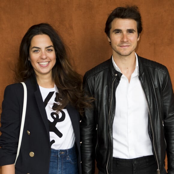 Anouchka Delon et son compagnon Julien Dereims - Célébrités dans le village des internationaux de France de tennis de Roland Garros à Paris, France, le 8 juin 2019. ©JB Autissier / Panoramic / Bestimage 