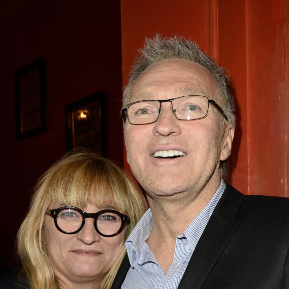 Christine Bravo et Laurent Ruquier - Backstage de la 150ème représentation de la pièce "Je préfère qu'on reste amis" au Théâtre Antoine à Paris le 5 novembre 2014.