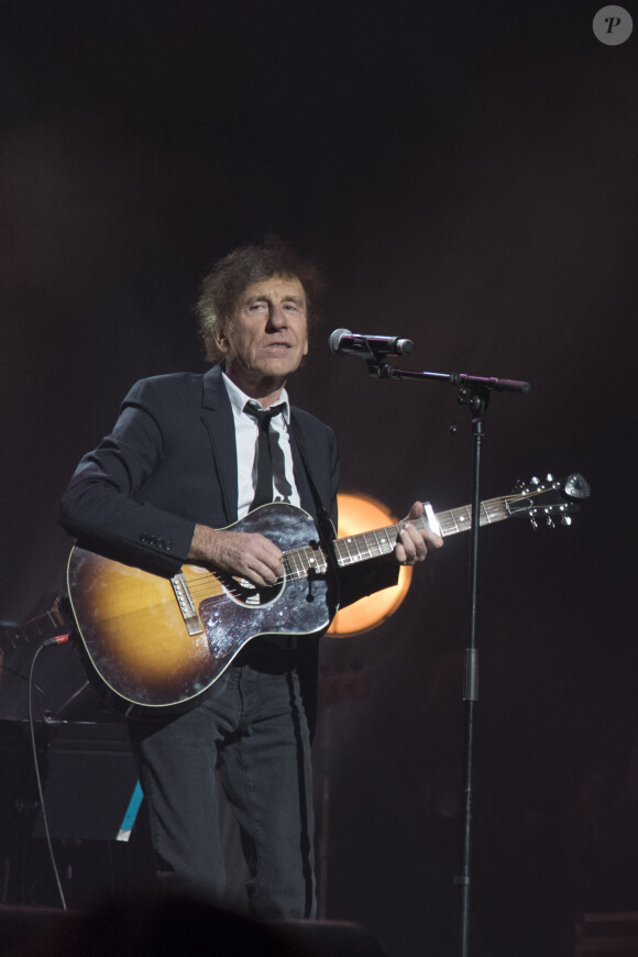 Alain Souchon - Concert du 13ème Gala 2018 de l'Association pour la Recherche sur Alzheimer à la salle Pleyel à Paris le 12 février 2018. L'intégralité des bénéfices de cette soirée servira à financer la recherche sur la maladie d'Alzheimer. © Coadic Guirec-Pierre Perusseau/Bestimage