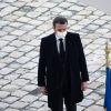 Emmanuel Macron ( président de la Republique ) lors de l'hommage national rendu à Daniel Cordier aux Invalides à Paris le 26 novembre 2020. © Federico Pestallini / Panoramic / Bestimage 