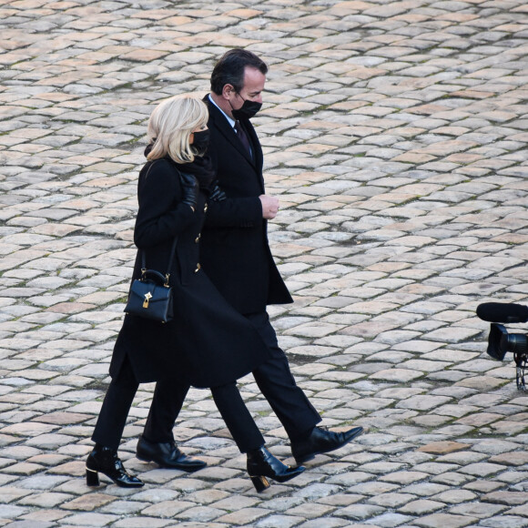Brigitte Macron ( Première Dame ) lors de l'hommage national rendu à Daniel Cordier aux Invalides à Paris le 26 novembre 2020. © Federico Pestallini / Panoramic / Bestimage 